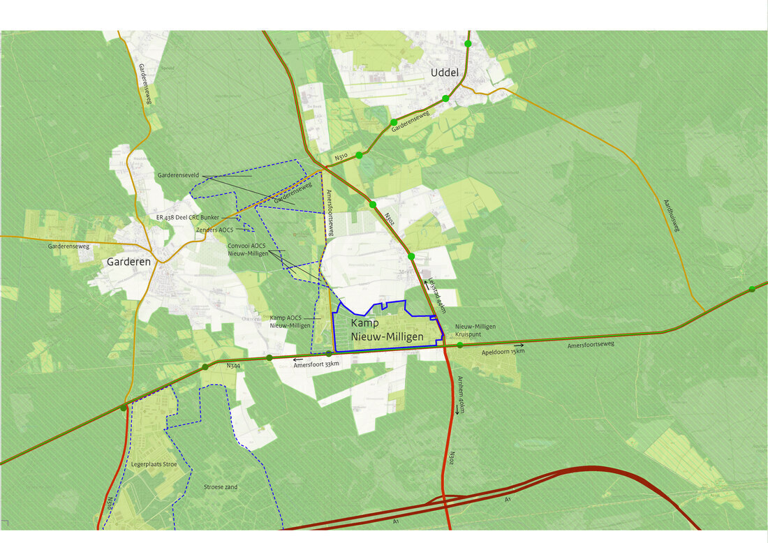 Locatie kamp Nieuw-Milligen